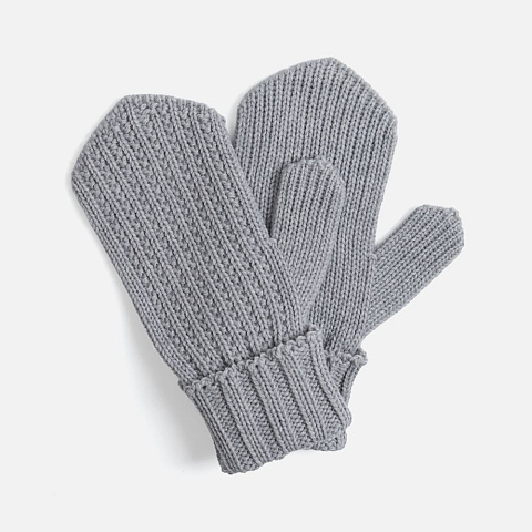 Варежки Nordkyn, светло-серый меланж - рис 2.