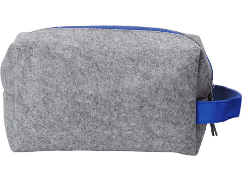 Органайзер для электроники и проводов Felt из RPET-фетра с ручкой, серый с синим - рис 5.