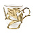 Набор чашек в подстаканнике Лилия (2шт) - миниатюра - рис 7.