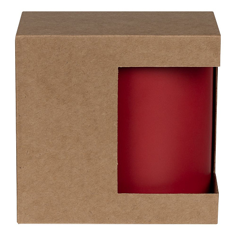 Коробка для кружки с окном Cupcase, крафт - рис 3.