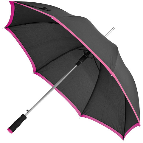 Зонт-трость Highlight, черный с розовым - рис 2.