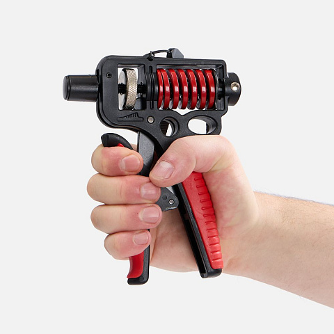 Эспандер кистевой пружинный Motive Power, черный с красным - рис 4.