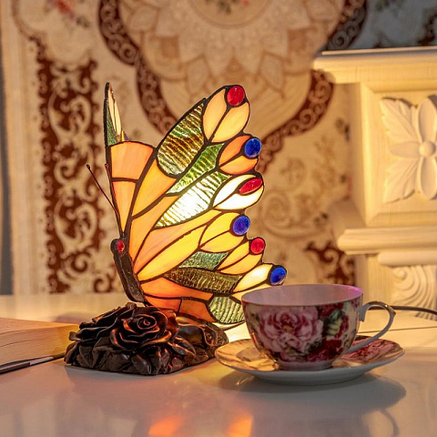 Винтажная настольная лампа "Ажурная бабочка" - рис 2.