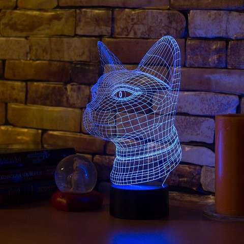 3D светильник Кошка - рис 4.