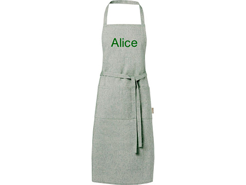 Pheebs 200 g/m2 recycled cotton apron, зеленый яркий - рис 5.