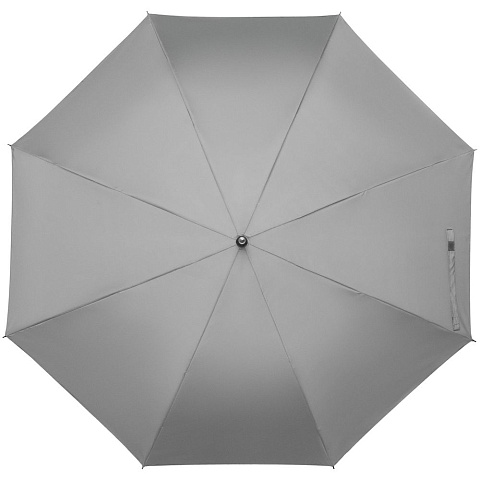 Зонт-трость Manifest со светоотражающим куполом, серый - рис 4.