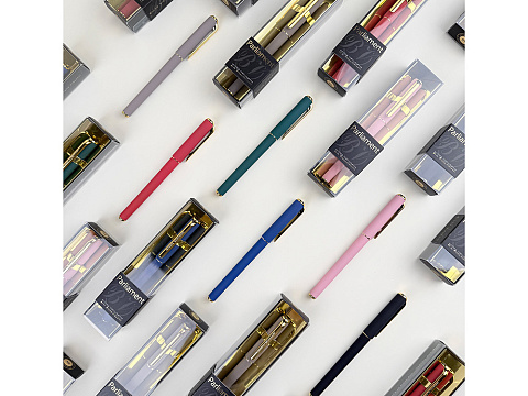 Ручка пластиковая шариковая Parliament, 0,7 мм, синие чернила, зеленый/золотистый - рис 9.