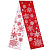 Новогодний шарф Снежная зима (красный) - миниатюра