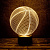3D светильник Баскетбольный мяч - миниатюра