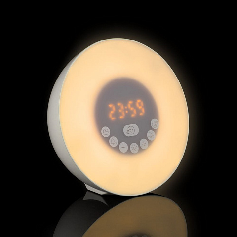 Лампа-колонка со световым будильником dreamTime, ver.2, белая - рис 16.