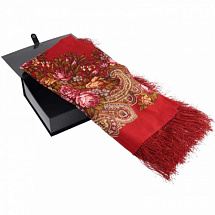 Павловопосадский подарочный платок Красный