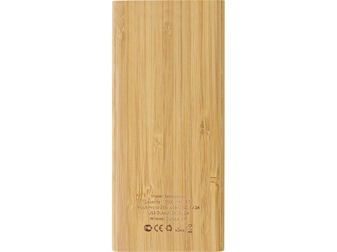 Внешний беспроводной аккумулятор из бамбука "Bamboo Air", 10000 mAh - рис 5.