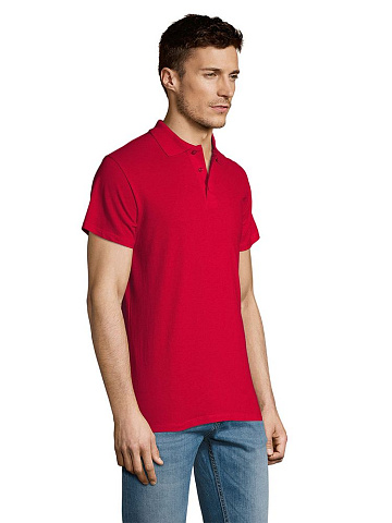 Рубашка поло мужская Summer 170, красная - рис 6.