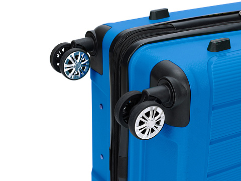 Чемодан TORBER В Отпуск, ярко-синий, полипропилен, 55 х 36 х 21,5 см, 37 л - рис 11.