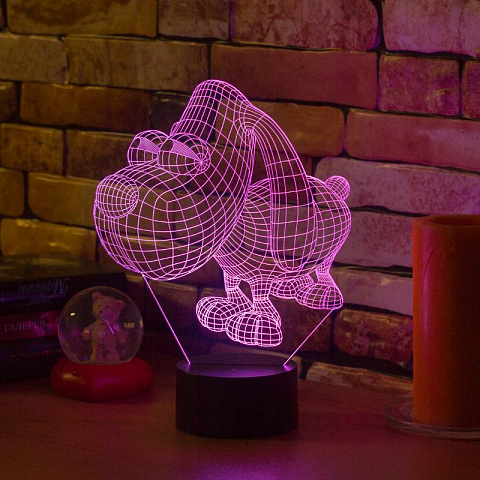 3D светильник Собака - рис 4.