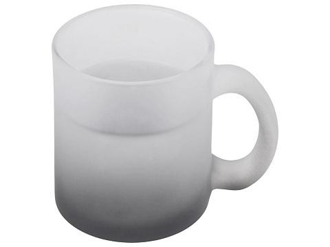 Стеклянная матовая кружка с градиентом для сублимации, черный Ombre Sub - рис 5.