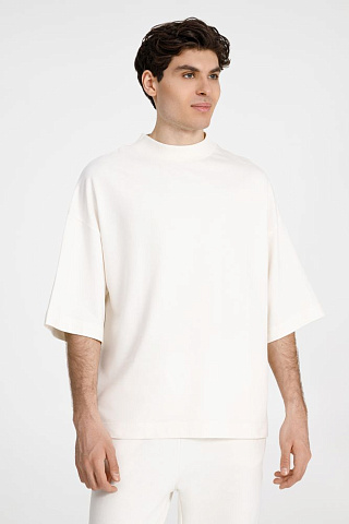 Футболка оверсайз унисекс T9, молочно-белая - рис 2.