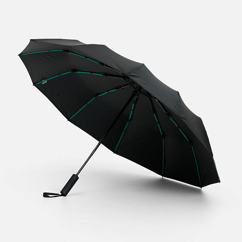 Зонт складной с УФ-защитой Ribstar, черный - рис 2.