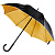 Зонт-трость Downtown, черный с золотистым - миниатюра - рис 2.