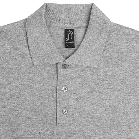 Рубашка поло мужская Summer 170, серый меланж - рис 4.
