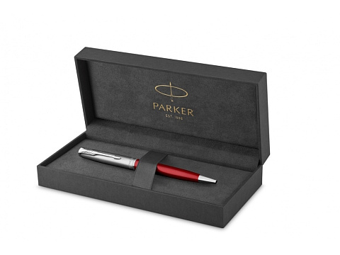 Шариковая ручка Parker Sonnet Entry Point Red Steel CT, стержень: M, цвет чернил: black , в подарочной упаковке - рис 2.