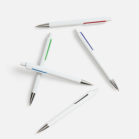 Ручка шариковая Dominanta, белая с черным - рис 6.