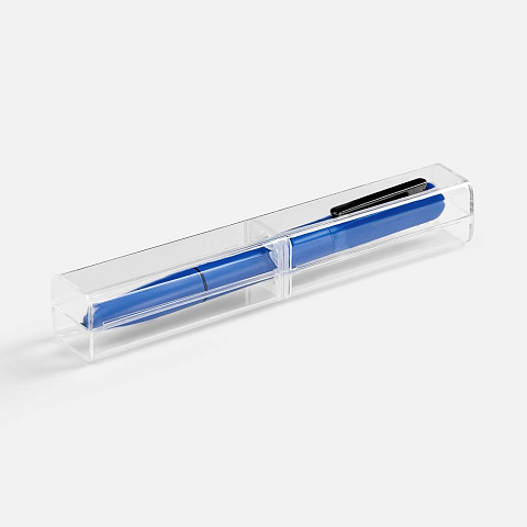 Ручка шариковая Lucenti с подсветкой логотипа, в футляре, синяя - рис 6.