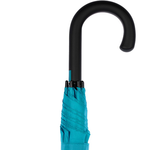 Зонт-трость Undercolor с цветными спицами, бирюзовый - рис 6.