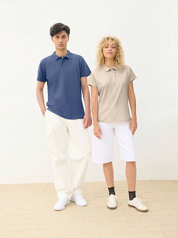 Рубашка поло унисекс Pulse, ярко-бирюзовая - рис 6.