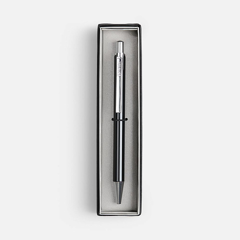 Ручка шариковая Arvent Glossy в футляре, черная - рис 3.