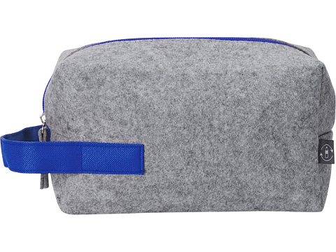 Органайзер для электроники и проводов Felt из RPET-фетра с ручкой, серый с синим - рис 6.