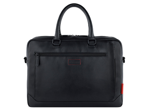 Портфель мужской BUGATTI КЛАРК | CLARK, чёрный, воловья кожа/полиэстер, 40х9,5х29 см, 10 л - рис 2.