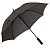 Зонт-трость Jenna, черный с оранжевым - миниатюра