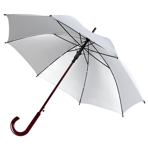 Зонт-трость Standard, белый с серебристым внутри - рис 2.