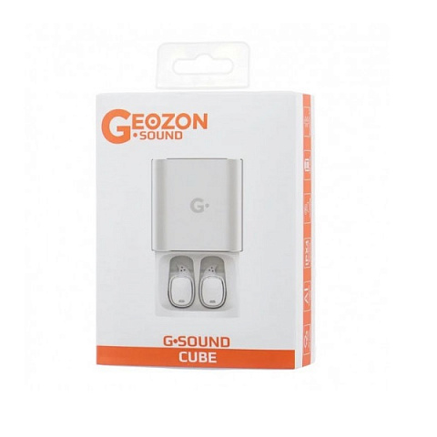 Беспроводные наушники TWS GEOZON G-Sound Cube (серебро) - рис 3.