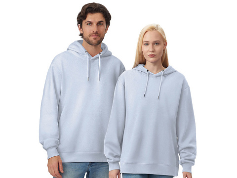 Толстовка с капюшоном оверсайз Lisbon унисекс, небесно-голубой