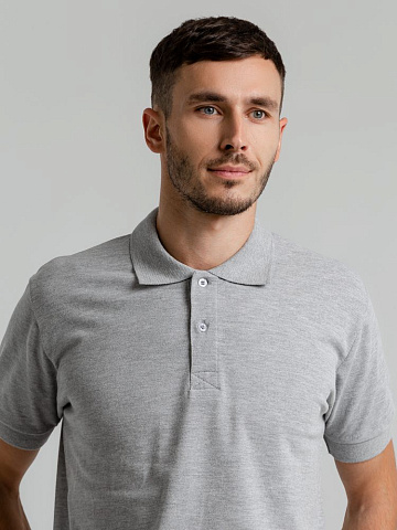 Рубашка поло мужская Virma Premium, серый меланж - рис 9.