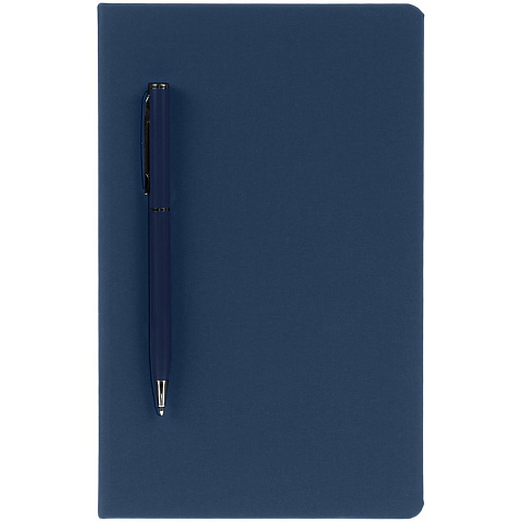 Ежедневник Magnet Shall с ручкой, синий - рис 4.