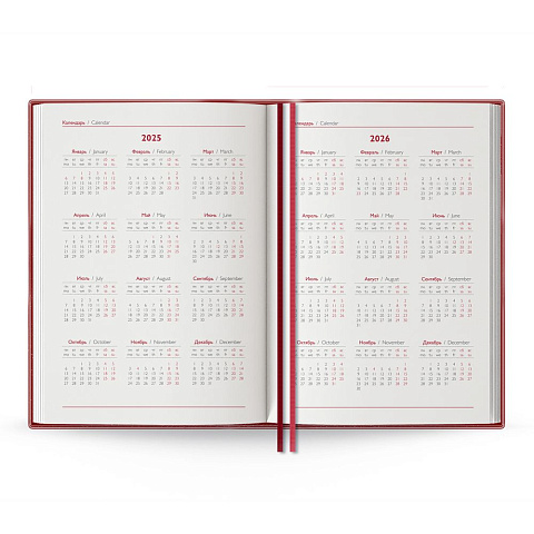 Ежедневник Merida, датированный, красный - рис 4.