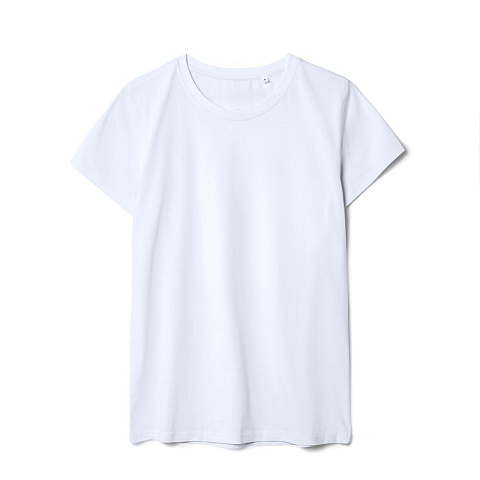 Футболка женская T-bolka Stretch Lady, белая (холодный оттенок)