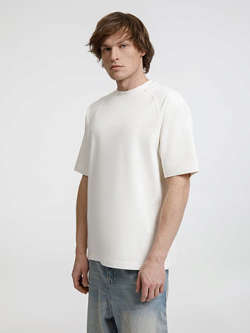 Футболка оверсайз унисекс Sideline, молочно-белая - рис 6.