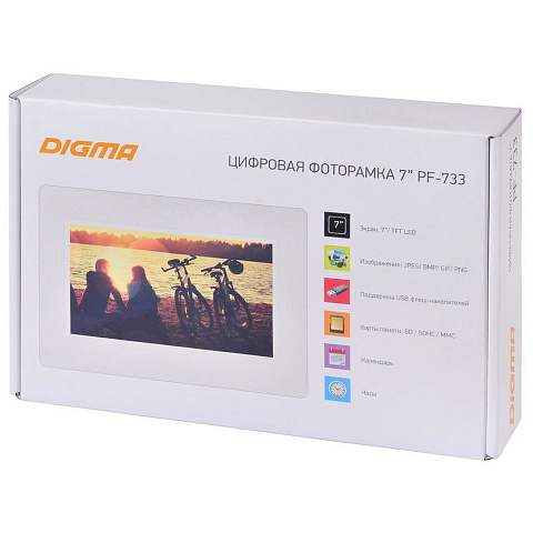 Цифровая фоторамка Digma PF-733, белая - рис 7.