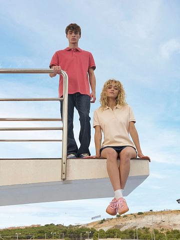 Рубашка поло женская Pacific Women, красная (бургунди) - рис 7.