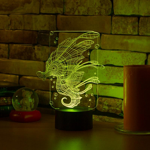 3D светильник Морской конёк - рис 3.