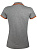 Рубашка поло женская Pasadena Women 200 с контрастной отделкой, серый меланж c оранжевым - миниатюра - рис 3.