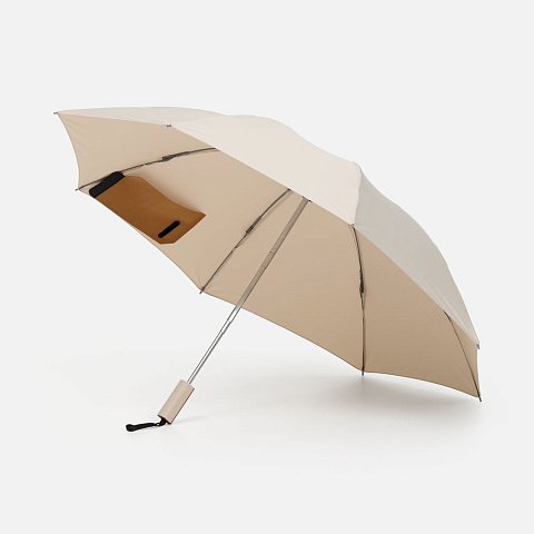 Зонт обратного сложения Easyroll, бежевый - рис 2.
