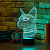 3D светильник Кошка - миниатюра
