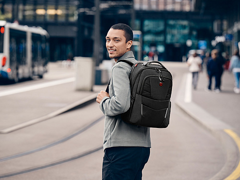 Рюкзак WENGER ALTAIR 15.6, черный, переработанный ПЭТ/Полиэстер, 32х21х44 см, 22 л. - рис 8.