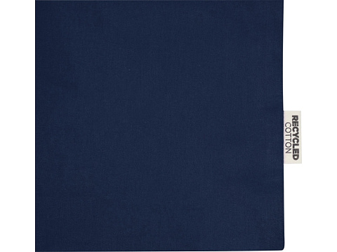 Madras эко- сумка с ластовицей из переработанного хлопка, сертифицированного согласно GRS, плотностью 140 г/м² - Темно - синий - рис 5.