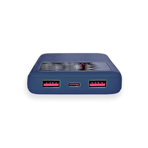 Внешний аккумулятор Kris soft touch, 10000mAh (Тёмно-синий) - рис 8.